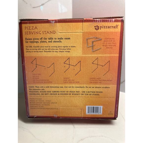8" x 8" Restaurant Style Pizza Serving Stand - NIB - Picture 2 of 3